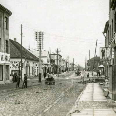 History of Alūksne. Pils street, Alūksne in 1930 
