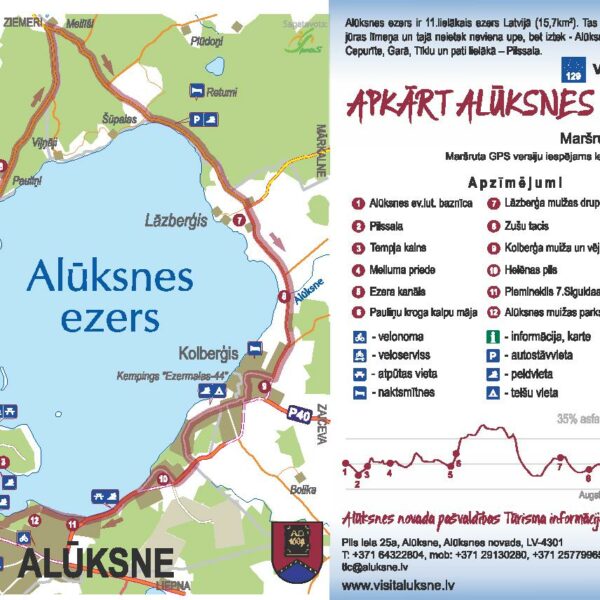 Cycle route Nr.129 “Around the Lake Alūksne”