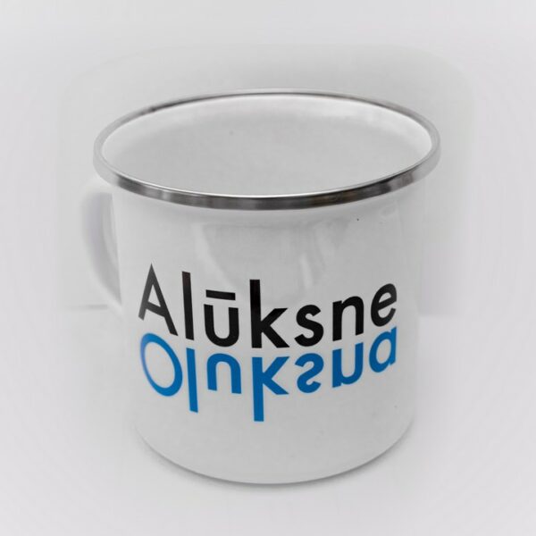 Metāla krūze ar Alūksnes Logo Metāla krūze ar Alūksnes Logo