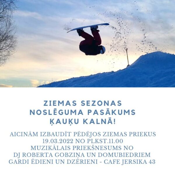 Alpine skiing and snowboarding in Ķauķi Hill